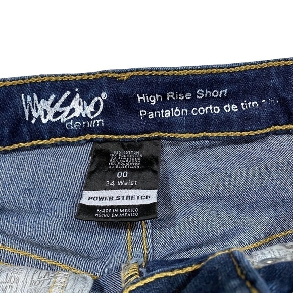 Mossimo High Rise Dark Wash Rolled Cuff Short, size 00 - Picture 3 of 3